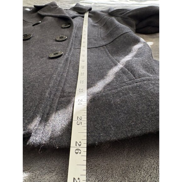 Guess Los Angeles Women's Wool Blend Short Peacoat L Gray Outerwear Old Money - Picture 9 of 10